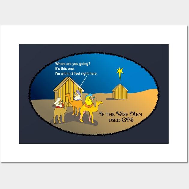 Wise Men Christmas GPS Wall Art by Barthol Graphics